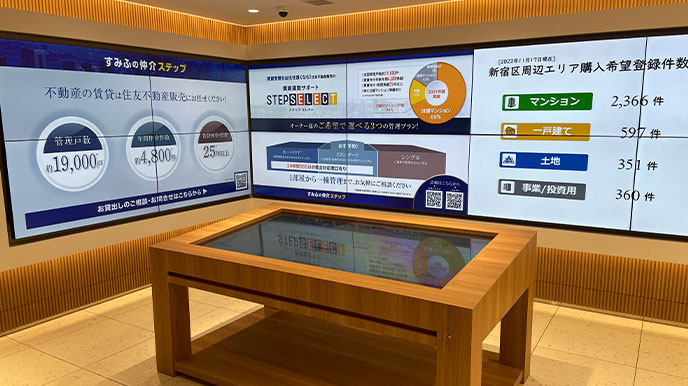 シティテラス成増の店頭パネル＆デジタルサイネージ